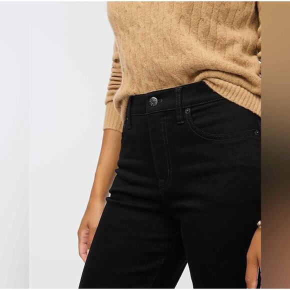 NWT J.Crew Factory Wide-leg Full-length Jean All-day Stretch in Black BU832 - Picture 2 of 15